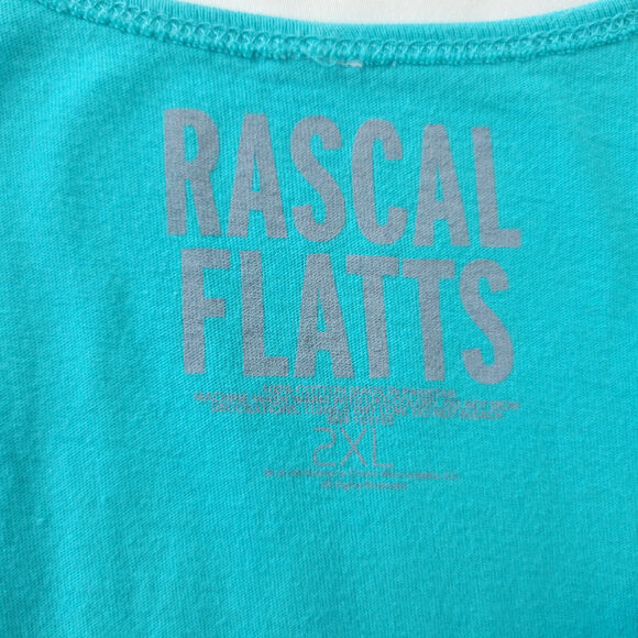 Rascal Flatts Shirt Womens 2XL Blue Tank Top Summer Playlist Tour 2019 Concert - Picture 7 of 9